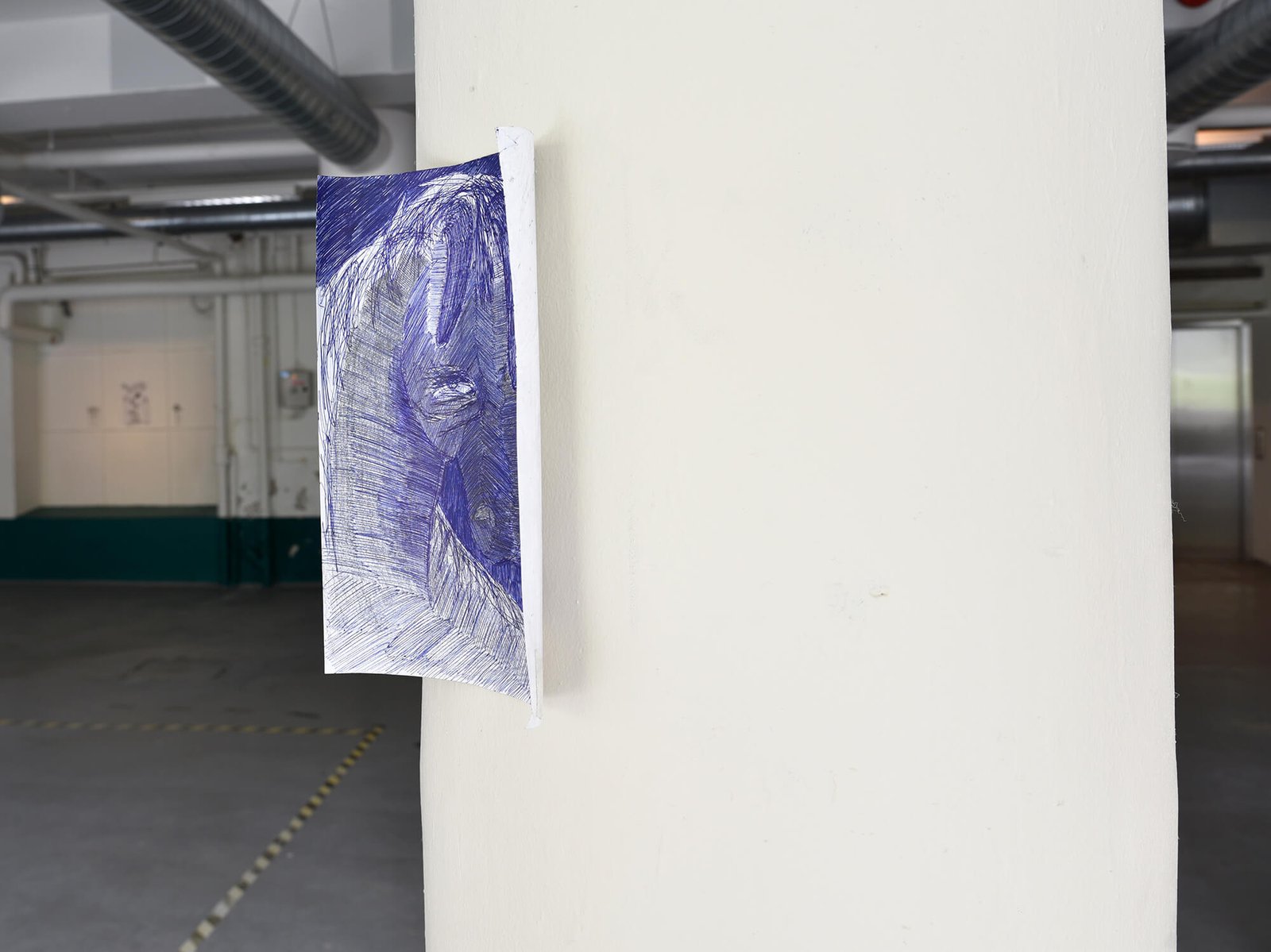 Drawing on pillar installation view