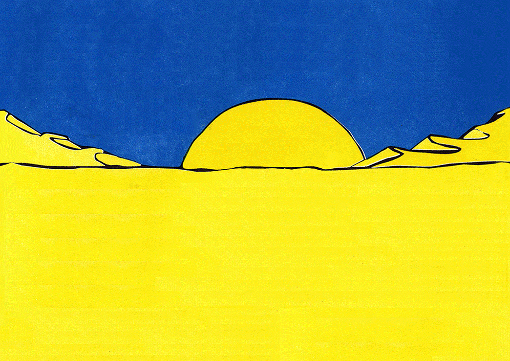 GIF showing historical landscape leaflets captured in 35mm slides by Anna Clawson