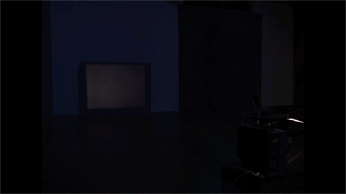 16mm film animation GIF showing lightning effect by Anna Clawson